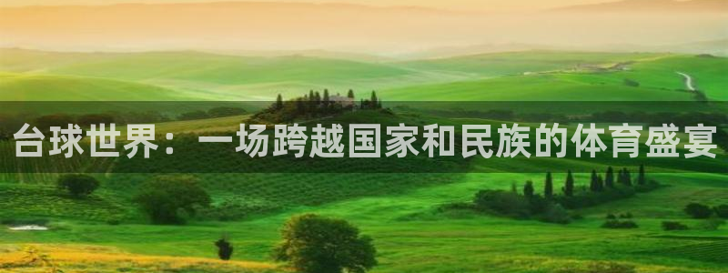  台球世界：一场跨越国家和民族的体育盛宴